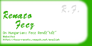 renato fecz business card